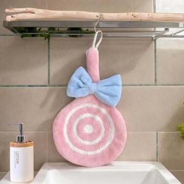 Imagem de Toalha de mão de algodão macio absorvente design de algodão doce amigo da pele confortável adequado para lavagem de rosto e secagem à mão