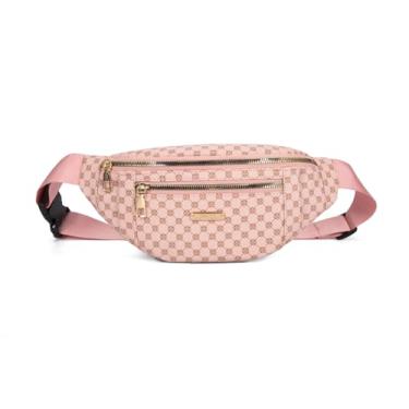 Imagem de Pochetes para mulheres, bolsa de cintura impermeável com alça ajustável para viagens, esportes, corrida, rosa, Tendência