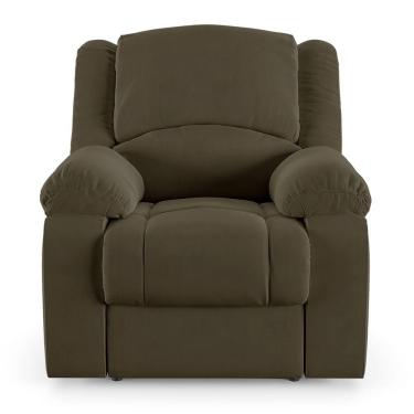 Imagem de Poltrona Do Papai Reclinável Melim Power Touch Massagem Veludo Fh1 - D\'rossi Cor Marrom