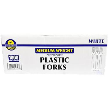 Imagem de Sunset: Garfos de plástico de peso médio 1000 Ct.