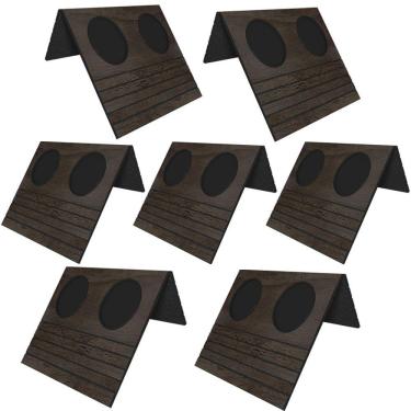 Imagem de Kit 07 Esteiras Bandeja Com Suporte Para Copos Mdf Tabaco