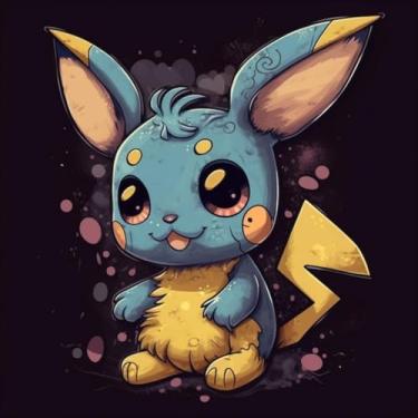 Imagem de Decalque de Parede Anime Monstros Fofinhos para Crianças - Decoração Colorida Infantil 40x40cm