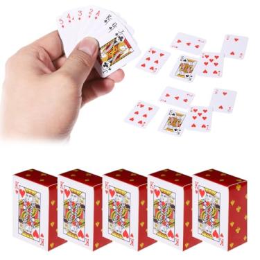 Imagem de 5 Decks Mini Playing Cards, Party Spoof Fun Smal Playing Cards, Miniature Poker Cards, Mini Poker Game for Adults, Party Favor, Tiny Deck of Novelty Party Gift for Par, Christmas, Halloween(Small)mini