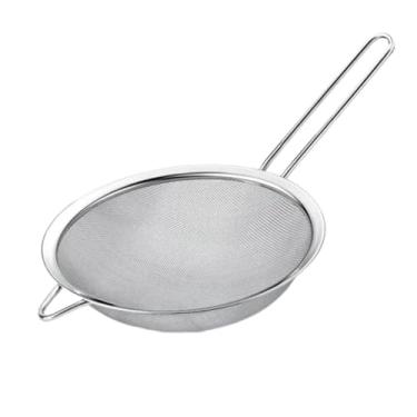 Imagem de Peneira Coador Inox Tela Fina de Cozinha para Farinha Chá Suco Farofas Multiuso Universal (18cm)