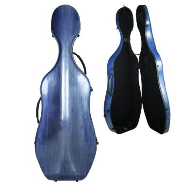 Imagem de Estojo Case Fibra de vidro Cello Violoncelo 4/4 Orquezz Luxo Azul