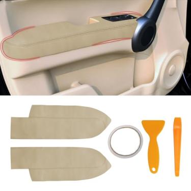 Imagem de SUNBREATH Capa de apoio de braço compatível com painéis de porta dianteira para Honda CRV 2007-2012, acabamento de apoio de braço de porta dianteira esquerda e direita com ferramenta de instalação, 2