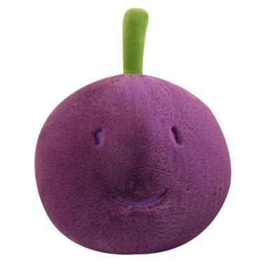 Imagem de FEEZUSH Almofada de pelúcia de uva, pelúcia de uva, travesseiro de pelúcia para alimentos, presente de decoração de casa para crianças e adultos (60 cm)