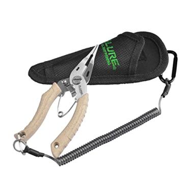 Imagem de Alicate de Pesca Tesoura Aço Idável Linha de Pesca Corr Split Anel Alicate Gancho R Ferramenta Com Cordão E Bainha