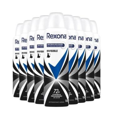 Imagem de Kit Desodorante Aerosol Rexona Feminino Invisible 150ml - 9 Unidades