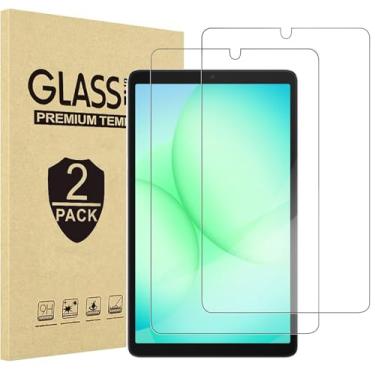Imagem de Gjinniuk [Pacote com 2 protetores de tela para Galaxy Tab A9 22.1 cm 2023, protetor de filme de vidro temperado compatível com Samsung Tablet A9 modelo SM-X110/X115/117, antiarranhões, dureza 9H, sem