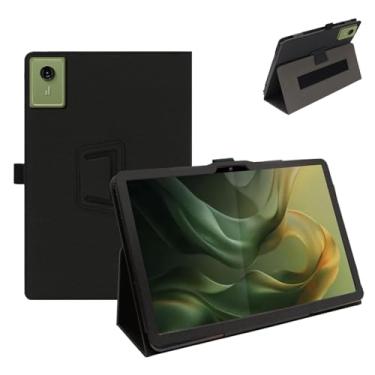 Imagem de Capa para tablet Motorola Motopad 60 Neo de 11 polegadas, capa de couro PU à prova de choque com alça de mão, suporte duplo, compatível com tablet Android Motopad 60 Neo de 11 polegadas (preto)