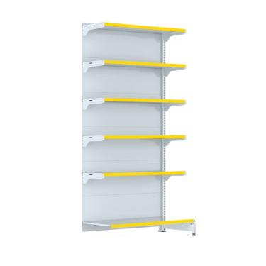 Imagem de Gondola Parede 202 FIT Farmacia Continu 6 Bd Branco Pe Amare