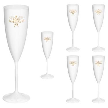 Imagem de Taça Espumante 170ml Boas Festas Acrílico Premium 6pçs - NEOPLAS, BRAN