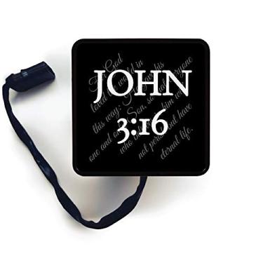 Imagem de Black11 Designs Engate Cover Art – Bíblia – Luz de freio LED com receptor de reboque com design personalizado (John 3:16)