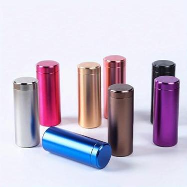 Imagem de Recipiente de armazenamento portátil multicolorido para viagem, mini pote de chá, caixas multiuso de alumínio selado, recipiente de folhas de chá, caixa de presente (ouro rosa)
