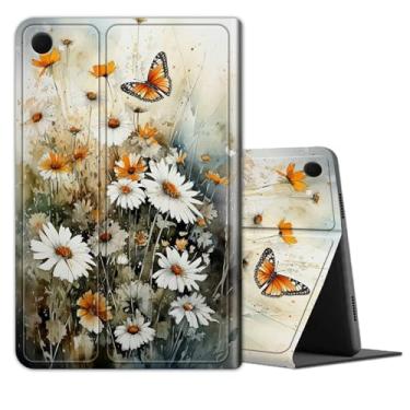Imagem de Capa fina para Samsung Galaxy Tab A9+/A9 Plus 27.7 cm 2023, TPU leve à prova de choque com capa hibernar/despertar automática para tablet Samsung Galaxy A9+ SM-X210/X216/X218, pintura em aquarela