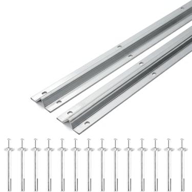 Imagem de Trilho V de 1,8 m, trilho invertido galvanizado para portão de entrada de garagem, porta de entrada de corrimão, porta de entrada de carro deslizante, portão de entrada de garagem com rolamento