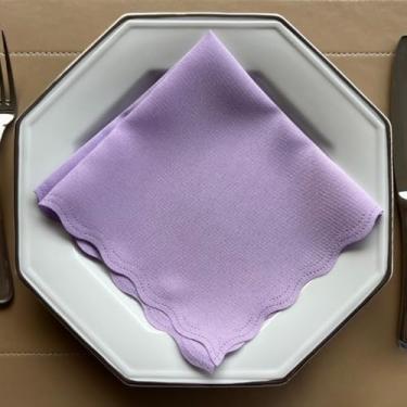 Imagem de Guardanapo de Tecido Oxford Kit 100 Acabamento a Laser 33 x 33 CM Mesa Posta (Lilás)