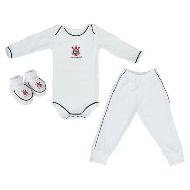 Imagem de Conjunto Corinthians Body c/ 3 peças Infantil-Masculino