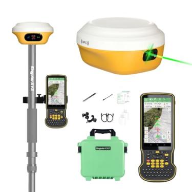 Imagem de SingularXYZ Equipamento de levantamento L1-Laser IMU GNSS RTK, GPS RTK com medição a laser integrada, receptor GNSS Rover, coletor portátil com software, precisão de 1 cm | UHF de 15 km | Inclinação