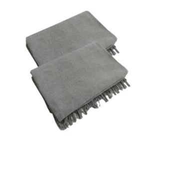 Imagem de Kit 2 Mantas Para Sofa King Gigante 300x180cm Algodao Protetor Decorativo (2 Cinza Chumbo)