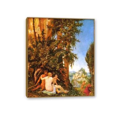 Imagem de Pôster de parede Albrecht Altdorfer Retrato de uma mulher Giclee impressões em tela Albrecht Altdorfer decoração de parede para sala de estar quarto banheiro decoração de casa 80 x 60 cm (31 x 24