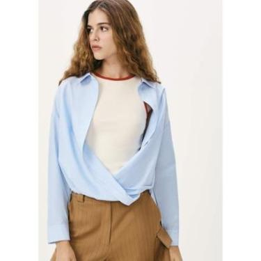 Imagem de Camisa Feminina Fio Tinto Transpassada-Feminino