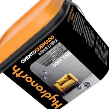 Imagem de Cimento Queimado Cinza Hydronorth Fosco Garoa De Inverno 5Kg