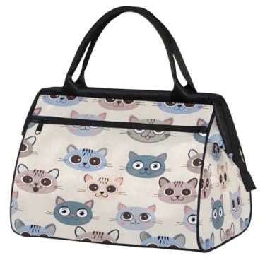 Imagem de Sacola abstrata dragão legal pequena durante a noite para mulheres e homens bolsa esportiva leve bolsa de ginástica à prova d'água bagagem de mão bolsa de fim de semana para presentes de viagem, Cor