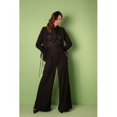 Imagem de Calça Pantalona Gaby - Preto - Amey, GG