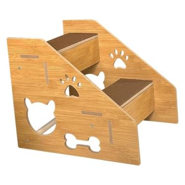 Imagem de Ｂｅｓｇａ Escada para Cães e Gatos com Degraus, Acessórios para Animais de Estimação, Antiderrapante, Leve e Versátil, Ideal para Casa, Cama Alta, Sofá Carro, 2 Camadas