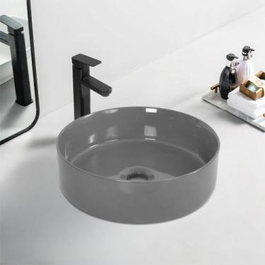 Imagem de Cuba Deend De Cerâmica PerlaScuro Para Banheiro 36x36x12 cm