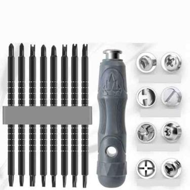 Imagem de Conjunto de chaves de fenda de precisão - kit de ferramentas de reparo magnético profissional para telefone, computador, relógio, laptop, óculos, eletrônico-17 em 1