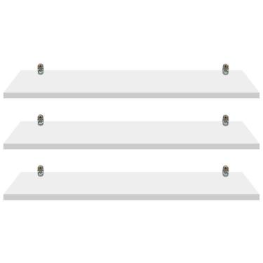 Imagem de Kit 3 Prateleiras Branca Mdf 30x9 Suporte Cadeirinha Decorar