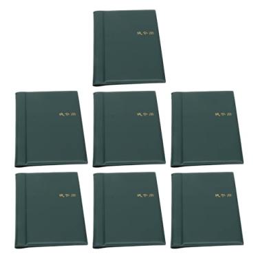 Imagem de 7 peças livro de coleção de moedas páginas verdes transparentes à prova d'água à prova de poeira 120 bolsos porta-moedas álbum para colecionadores de moedas material de PVC 15 x