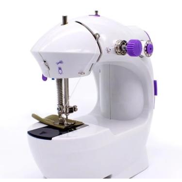 Imagem de Mini Máquina de Costura Portátil 2 Velocidades Bivolt Com Pedal - Tubarão Stores