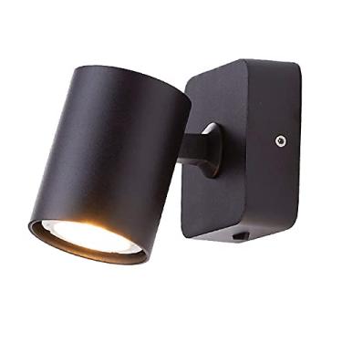 Imagem de Refletor ajustável GU10, luminária de parede giratória para leitura ao lado da cama, com iluminação embutida, arandela de parede interna para cabeceira e fotos.