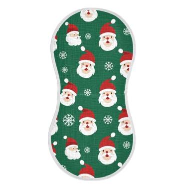 Imagem de xigua Conjunto de 1 panos para arrotar musselina de Papai Noel, super macios e absorventes, roupas de arroto de algodão, presente de chá para recém-nascidos, bebês meninas e meninos
