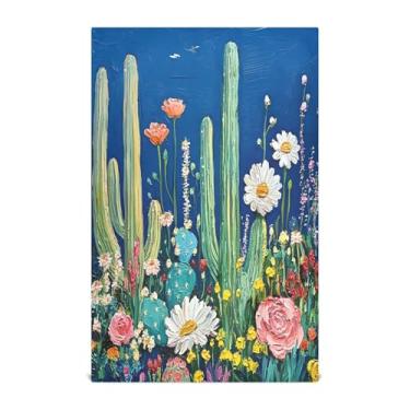 Imagem de xigua Conjunto de 1 panos de prato de cozinha de jardim com cactos, toalhas de cozinha macias e altamente absorventes de secagem rápida para limpeza de pratos e limpeza à mão, 71 x 45 cm