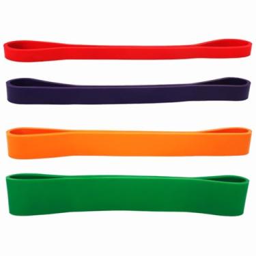 Imagem de Kit Mini Super Band 4 Intensidade Extensor Elástico Circular (coloridoo)