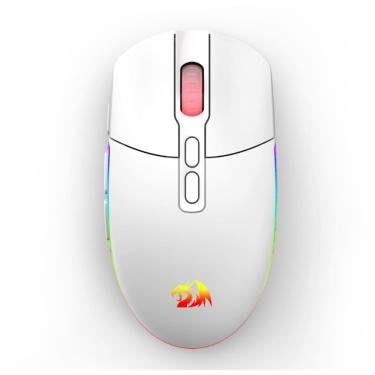 Imagem de Mouse Gamer Redragon Invader Pro Sem Fio 10000DPI 1000hz Branco - M719W-RGB-PRO