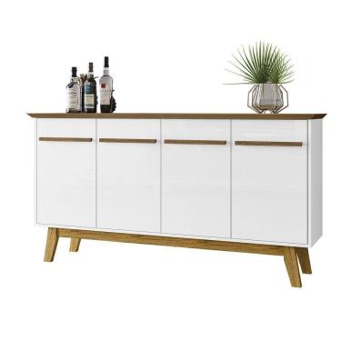 Imagem de Aparador Buffet Opala Cinamomo Com Branco - Bechara