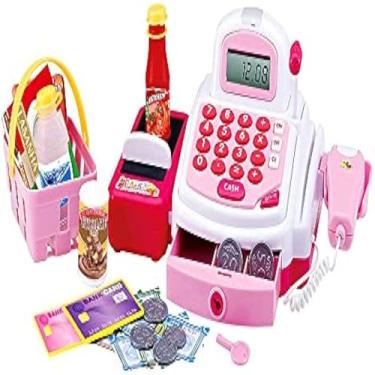 Imagem de Brinquedo para crianca, simulacao, compras, vendas, dinheiro, mercadinho, brinquedo, funcional, divertida, sortido