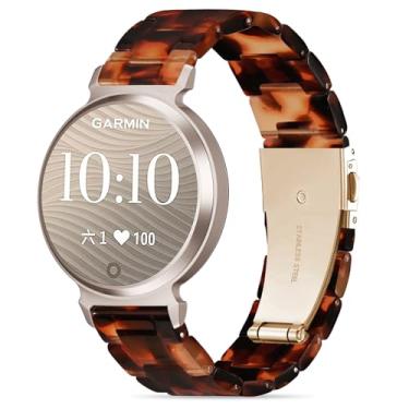 Imagem de Compatível com Garmin Lily 2 Active Watch Band Resina, Pulseira de 14 mm Pulseira de Substituição para Lily 2/2 Classic/2 Active Smart Watch Acessório para Mulheres com Fivela de Aço Inoxidável