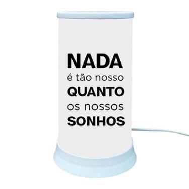 Imagem de Luminária De Mesa Frase Dreams