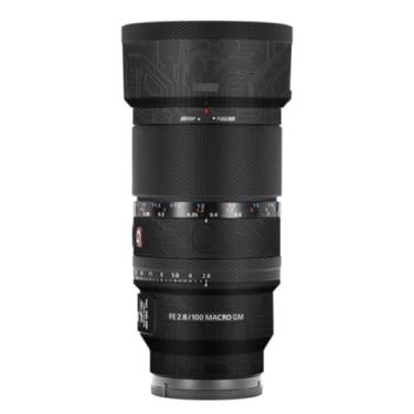 Imagem de 100 2.8 Câmera Macro Lens Skin Vinil Wrap Filme Adesivo para Sony FE 100 mm F2.8 Macro GM OSS Protector Decalques Acessórios FE 2.8/100 (Circuit Black, para Sony FE 100 mm F2.8 Macro GM OSS)