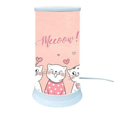 Imagem de Luminária De Mesa Hug Cute Meow Cat