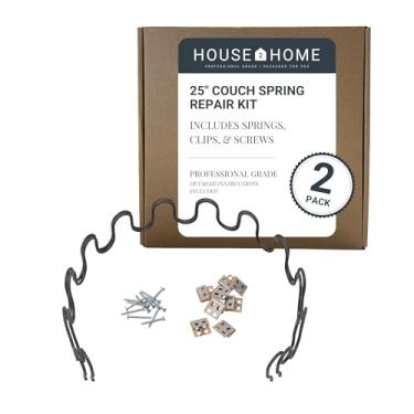 Imagem de House2Home Substituição de mola de estofamento de sofá de 63,5 cm, kit de reparo para sofá de cadeira de móveis, inclui clipes, parafusos e instruções (sem garantia de versão em português)
