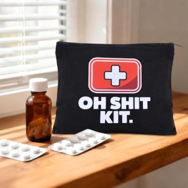 Imagem de Bolsa organizadora de medicamentos engraçada, bolsa organizadora para mulheres, homens, presentes de aniversário e Natal para enfermeiras, médicos, kit de medicamentos para viagem, bolsas de