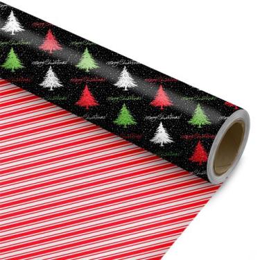 Imagem de Papel de embrulho ZINTBIAL Árvore de Natal reversível 17,5x10m